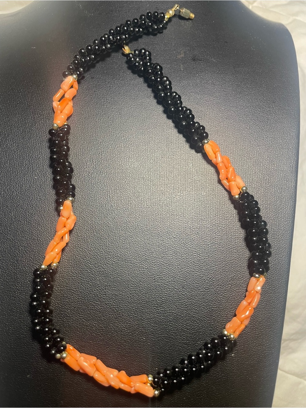 Natural coral braided Women’s Necklace